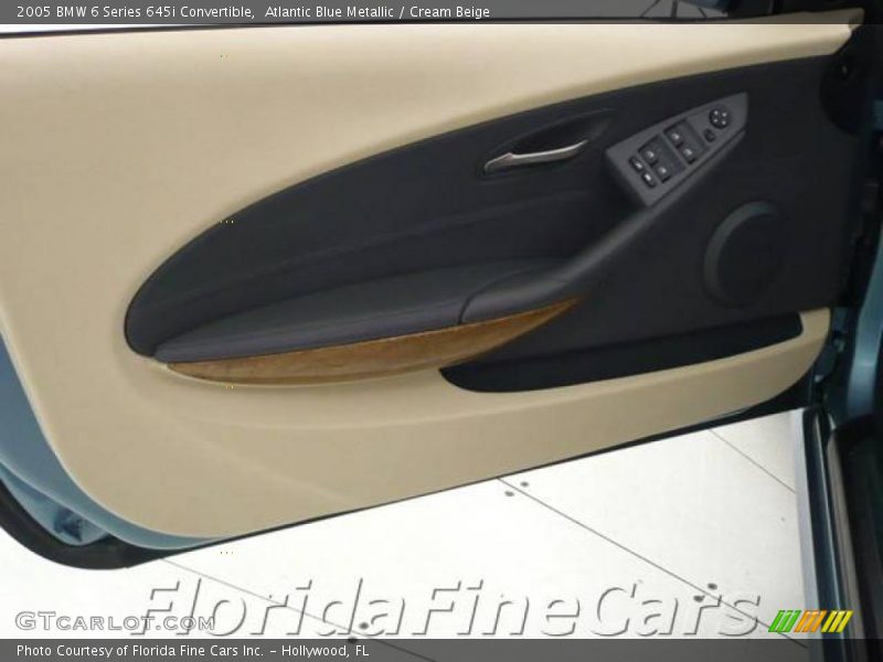 Atlantic Blue Metallic / Cream Beige 2005 BMW 6 Series 645i Convertible