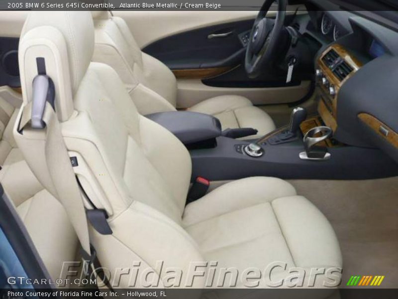 Atlantic Blue Metallic / Cream Beige 2005 BMW 6 Series 645i Convertible
