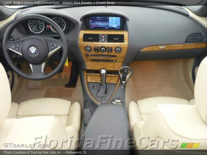 Atlantic Blue Metallic / Cream Beige 2005 BMW 6 Series 645i Convertible