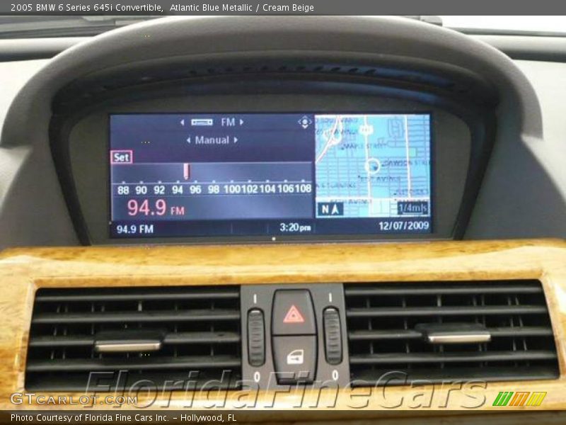 Atlantic Blue Metallic / Cream Beige 2005 BMW 6 Series 645i Convertible