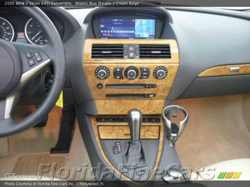 Atlantic Blue Metallic / Cream Beige 2005 BMW 6 Series 645i Convertible