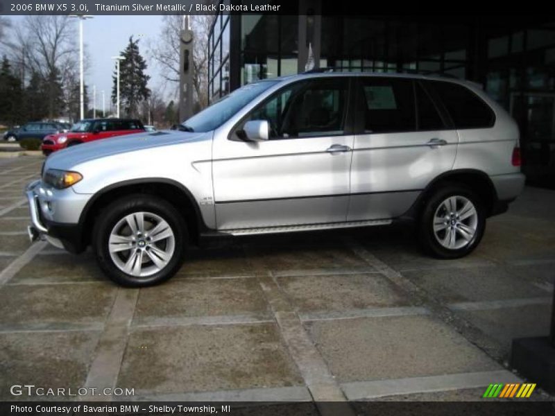 Titanium Silver Metallic / Black Dakota Leather 2006 BMW X5 3.0i