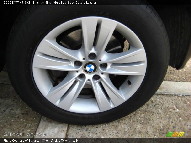 Titanium Silver Metallic / Black Dakota Leather 2006 BMW X5 3.0i