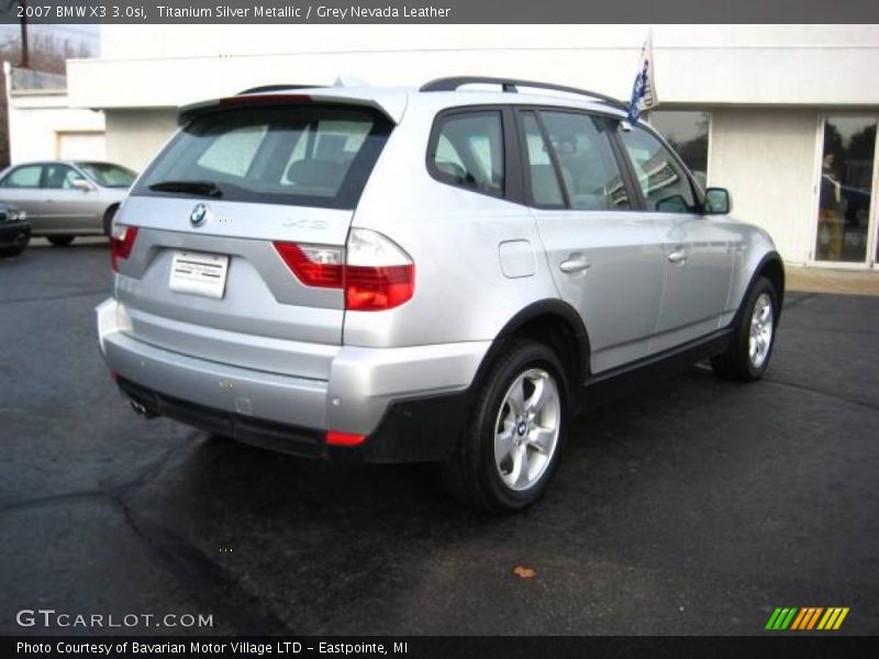 Titanium Silver Metallic / Grey Nevada Leather 2007 BMW X3 3.0si
