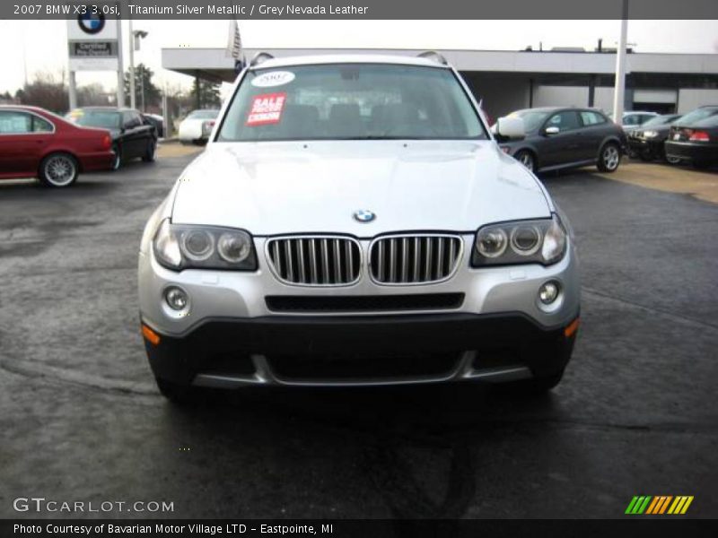Titanium Silver Metallic / Grey Nevada Leather 2007 BMW X3 3.0si