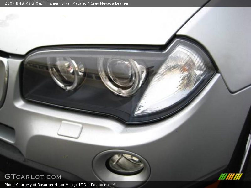 Titanium Silver Metallic / Grey Nevada Leather 2007 BMW X3 3.0si