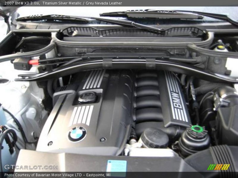 Titanium Silver Metallic / Grey Nevada Leather 2007 BMW X3 3.0si