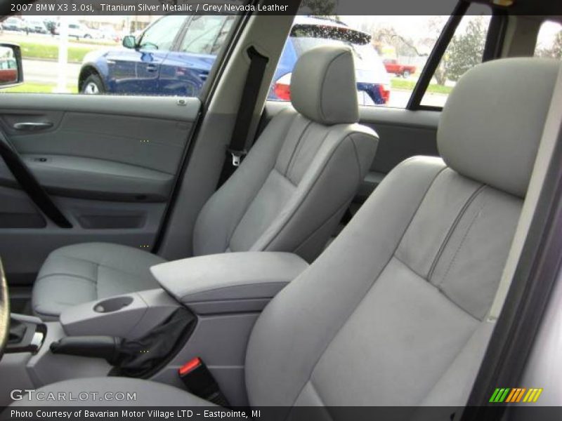 Titanium Silver Metallic / Grey Nevada Leather 2007 BMW X3 3.0si