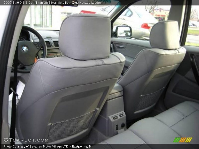 Titanium Silver Metallic / Grey Nevada Leather 2007 BMW X3 3.0si