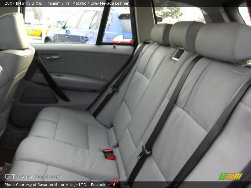 Titanium Silver Metallic / Grey Nevada Leather 2007 BMW X3 3.0si