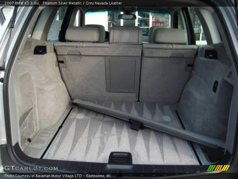 Titanium Silver Metallic / Grey Nevada Leather 2007 BMW X3 3.0si