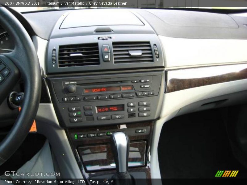 Titanium Silver Metallic / Grey Nevada Leather 2007 BMW X3 3.0si