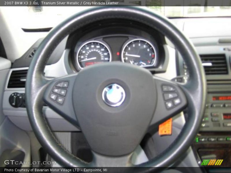 Titanium Silver Metallic / Grey Nevada Leather 2007 BMW X3 3.0si