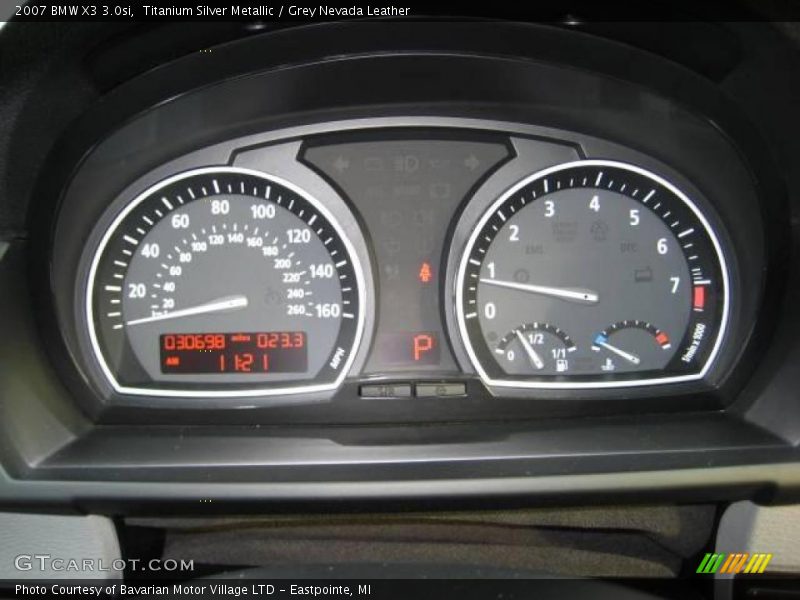 Titanium Silver Metallic / Grey Nevada Leather 2007 BMW X3 3.0si
