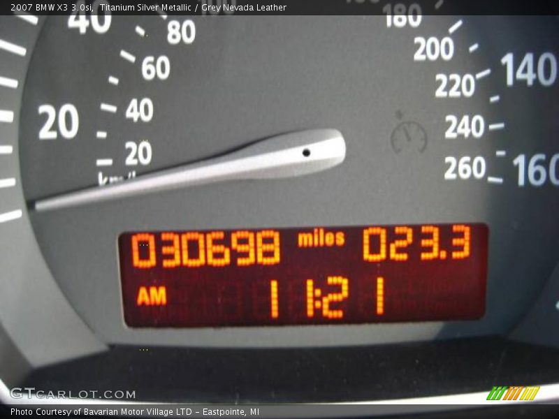 Titanium Silver Metallic / Grey Nevada Leather 2007 BMW X3 3.0si