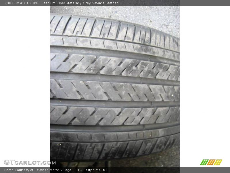 Titanium Silver Metallic / Grey Nevada Leather 2007 BMW X3 3.0si