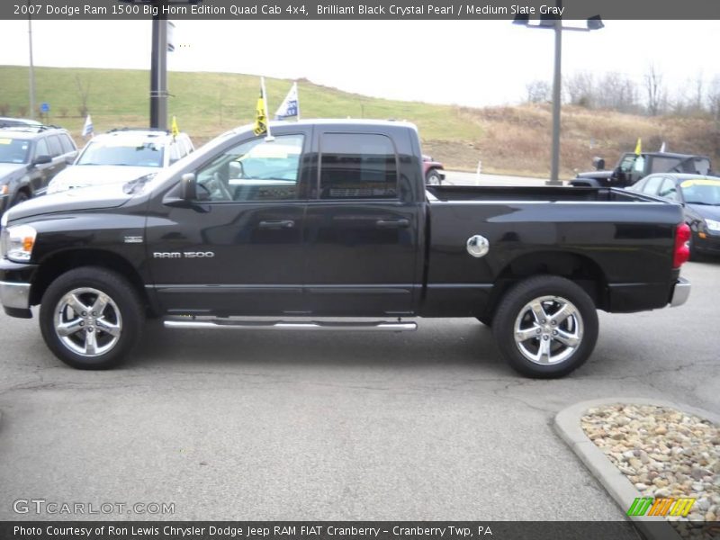 Brilliant Black Crystal Pearl / Medium Slate Gray 2007 Dodge Ram 1500 Big Horn Edition Quad Cab 4x4