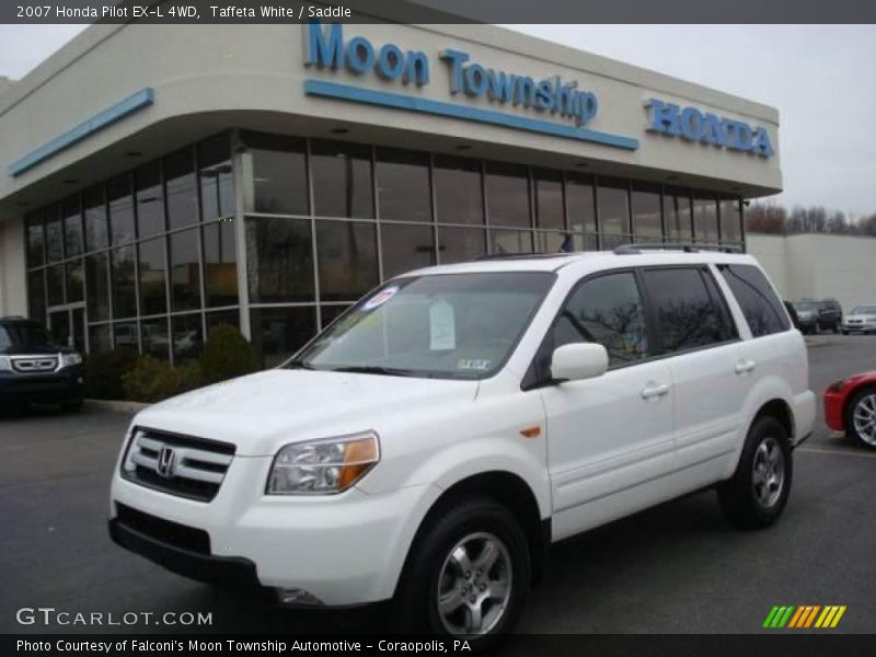 Taffeta White / Saddle 2007 Honda Pilot EX-L 4WD