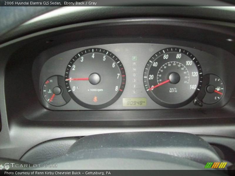 Ebony Black / Gray 2006 Hyundai Elantra GLS Sedan