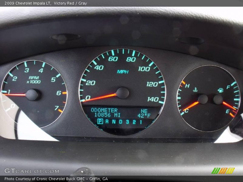 Victory Red / Gray 2009 Chevrolet Impala LT