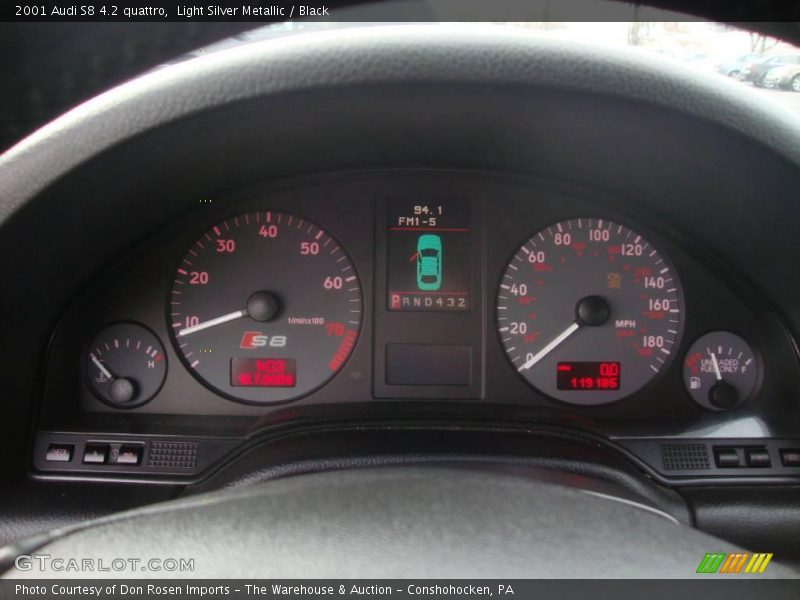 Light Silver Metallic / Black 2001 Audi S8 4.2 quattro