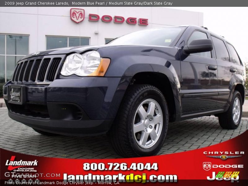 Modern Blue Pearl / Medium Slate Gray/Dark Slate Gray 2009 Jeep Grand Cherokee Laredo