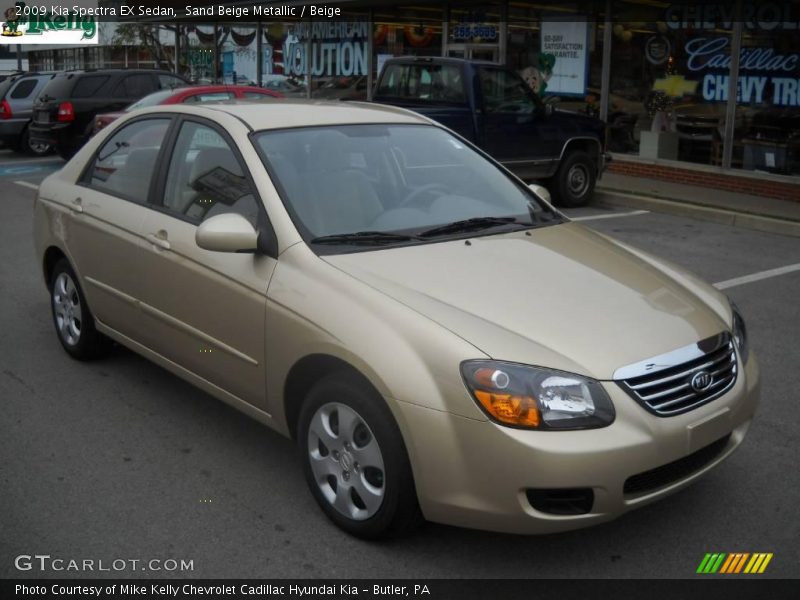 Sand Beige Metallic / Beige 2009 Kia Spectra EX Sedan