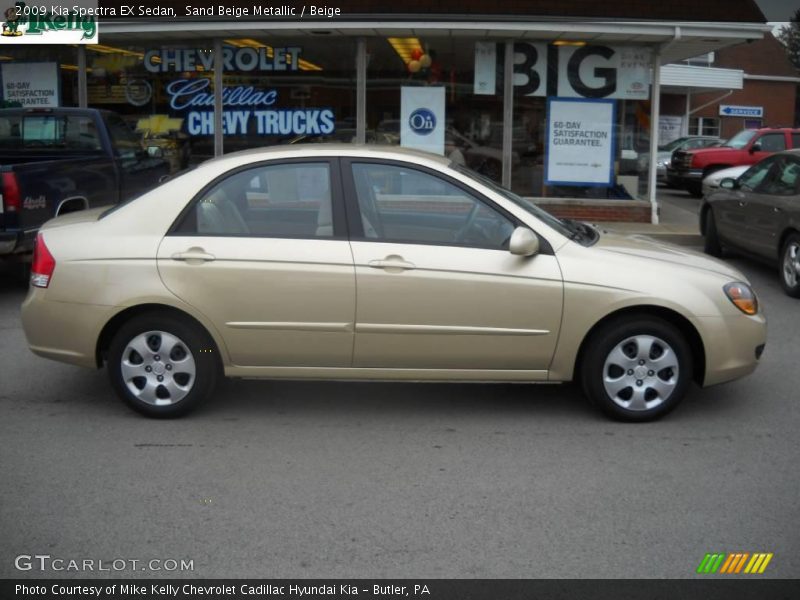 Sand Beige Metallic / Beige 2009 Kia Spectra EX Sedan