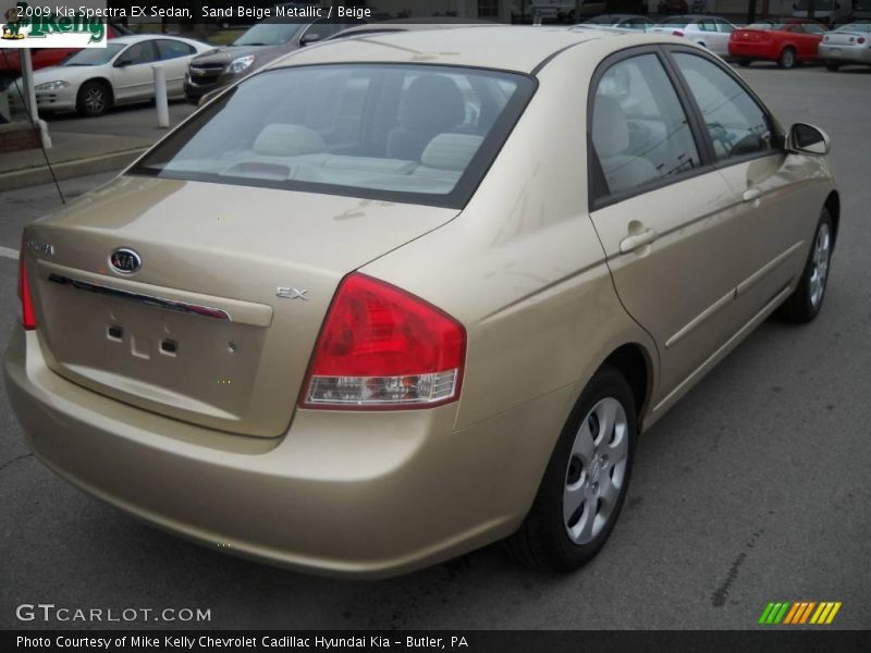 Sand Beige Metallic / Beige 2009 Kia Spectra EX Sedan