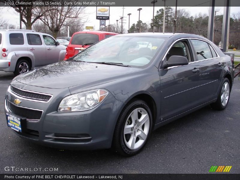 Dark Gray Metallic / Titanium 2009 Chevrolet Malibu LS Sedan