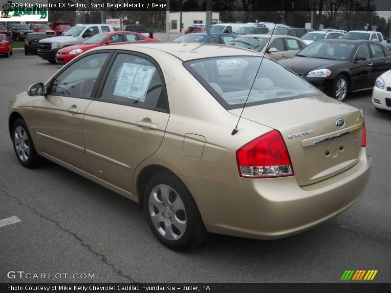 Sand Beige Metallic / Beige 2009 Kia Spectra EX Sedan