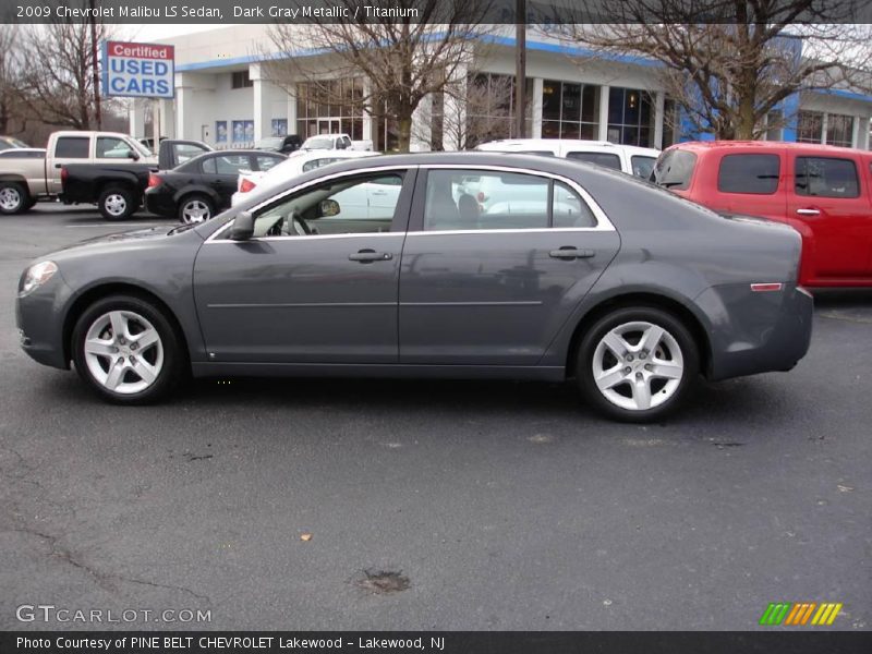 Dark Gray Metallic / Titanium 2009 Chevrolet Malibu LS Sedan