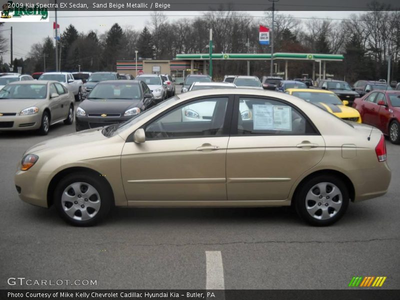 Sand Beige Metallic / Beige 2009 Kia Spectra EX Sedan