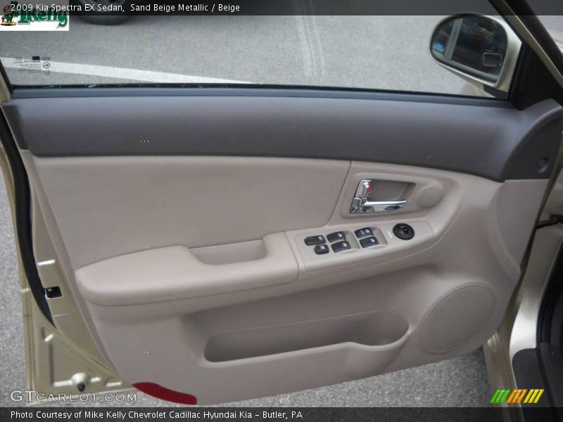 Sand Beige Metallic / Beige 2009 Kia Spectra EX Sedan