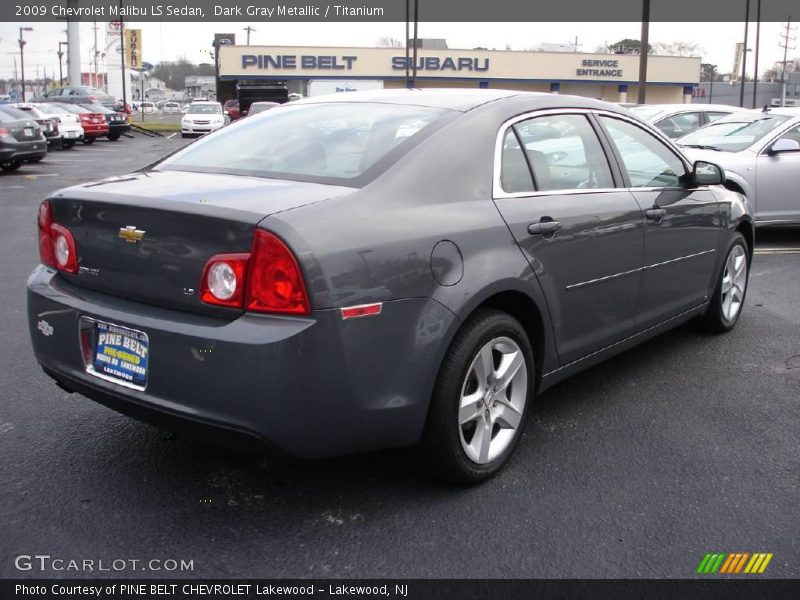 Dark Gray Metallic / Titanium 2009 Chevrolet Malibu LS Sedan