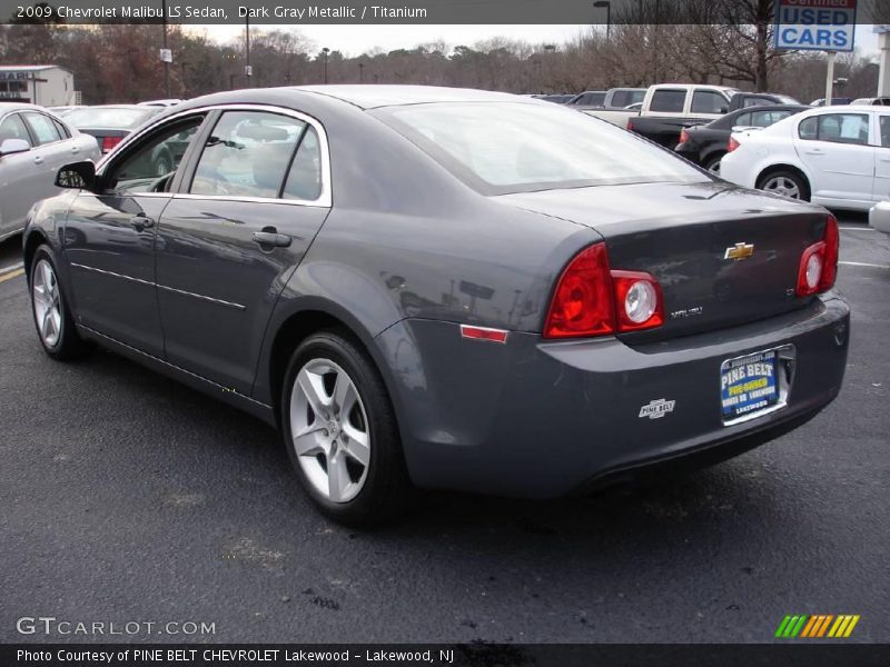 Dark Gray Metallic / Titanium 2009 Chevrolet Malibu LS Sedan