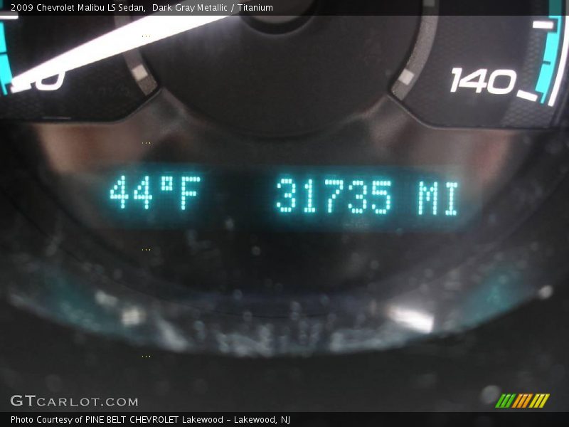 Dark Gray Metallic / Titanium 2009 Chevrolet Malibu LS Sedan