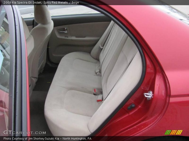 Spicy Red Metallic / Beige 2009 Kia Spectra EX Sedan
