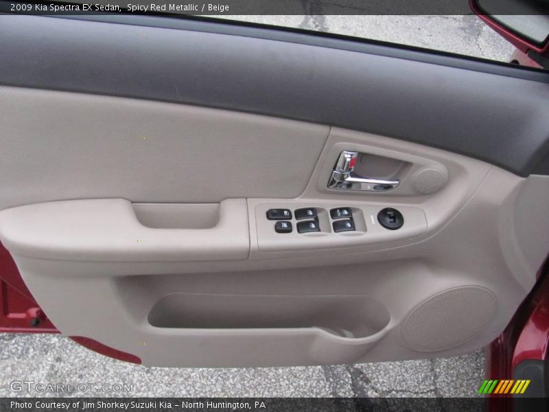Spicy Red Metallic / Beige 2009 Kia Spectra EX Sedan