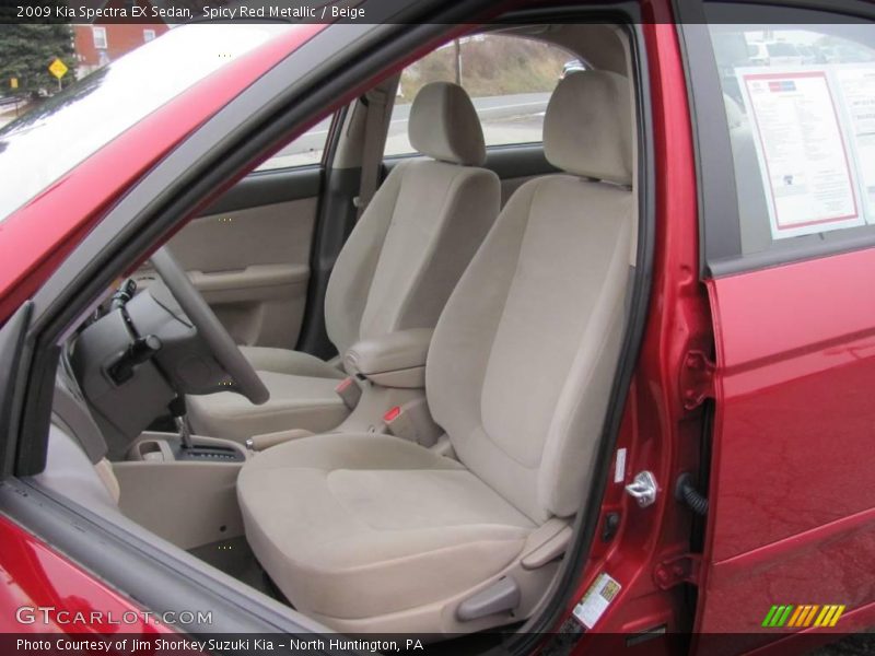 Spicy Red Metallic / Beige 2009 Kia Spectra EX Sedan