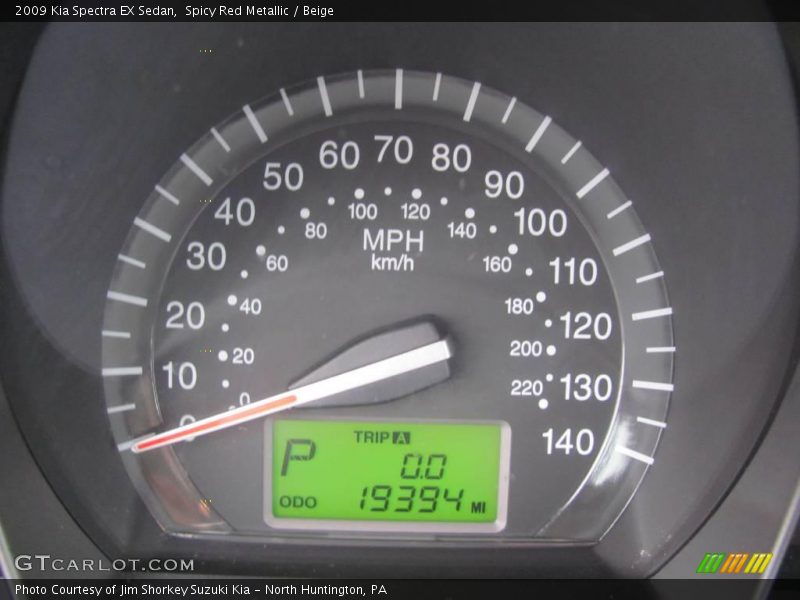 Spicy Red Metallic / Beige 2009 Kia Spectra EX Sedan