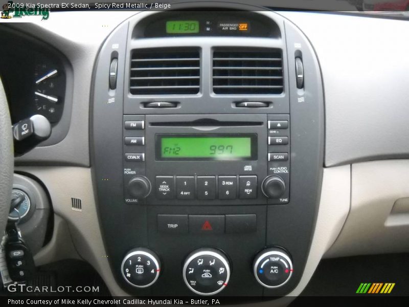 Spicy Red Metallic / Beige 2009 Kia Spectra EX Sedan