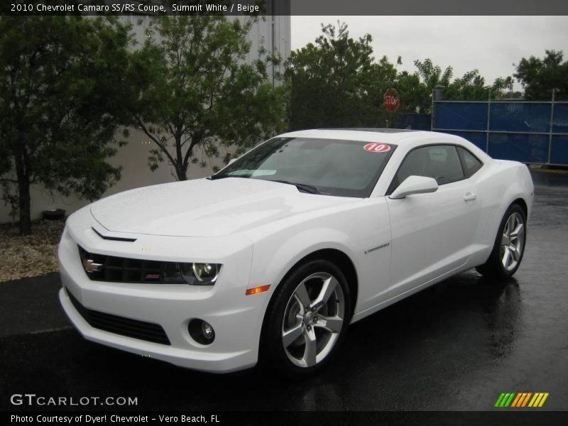 Summit White / Beige 2010 Chevrolet Camaro SS/RS Coupe