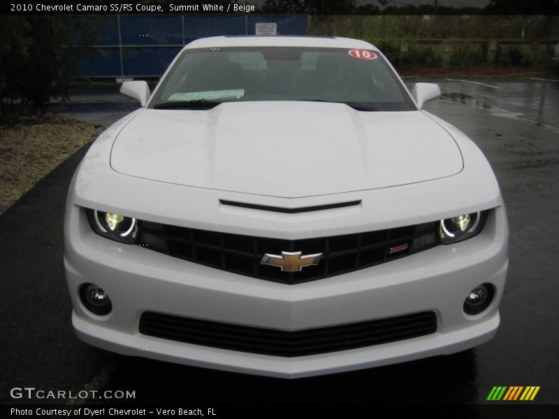 Summit White / Beige 2010 Chevrolet Camaro SS/RS Coupe