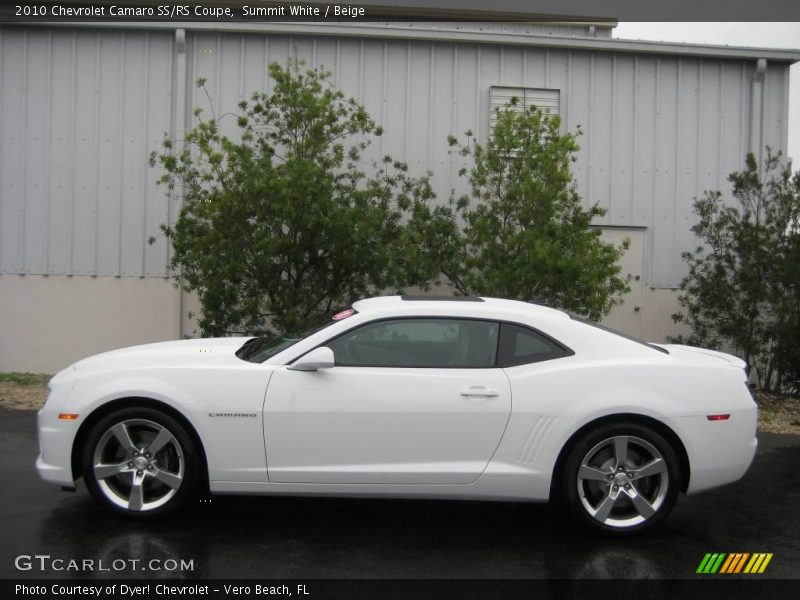 Summit White / Beige 2010 Chevrolet Camaro SS/RS Coupe