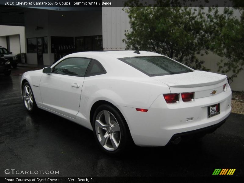 Summit White / Beige 2010 Chevrolet Camaro SS/RS Coupe
