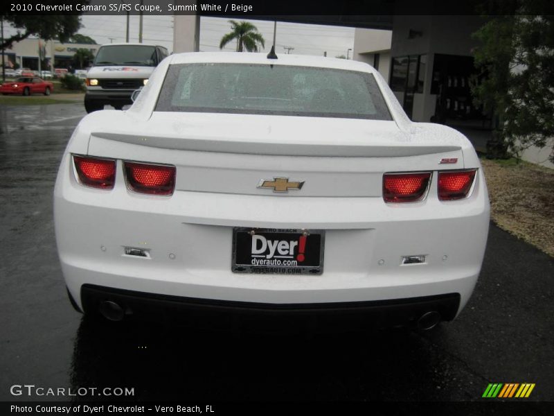 Summit White / Beige 2010 Chevrolet Camaro SS/RS Coupe
