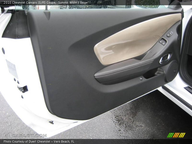 Summit White / Beige 2010 Chevrolet Camaro SS/RS Coupe