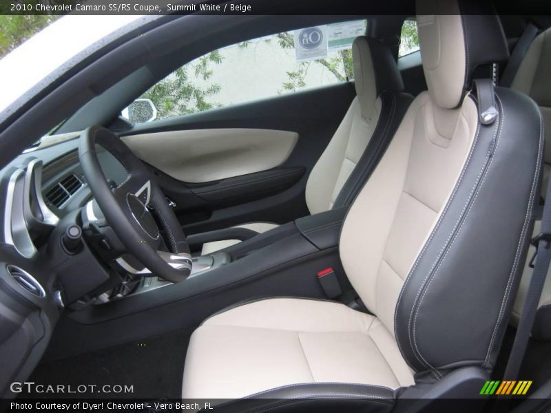 Summit White / Beige 2010 Chevrolet Camaro SS/RS Coupe