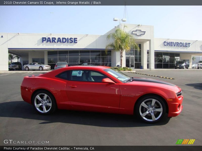 Inferno Orange Metallic / Black 2010 Chevrolet Camaro SS Coupe